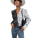 YESFASHION Women Clothing Tops New Leopard Print Long-sleeved Blouse