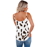 YESFASHION V-neck Leopard Print Sexy Sleeveless Camisole Tops