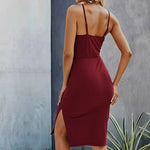 YESFASHION Women Sexy Hollow Off-shoulder Slim Fit Dress