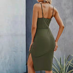 YESFASHION Women Sexy Hollow Off-shoulder Slim Fit Dress