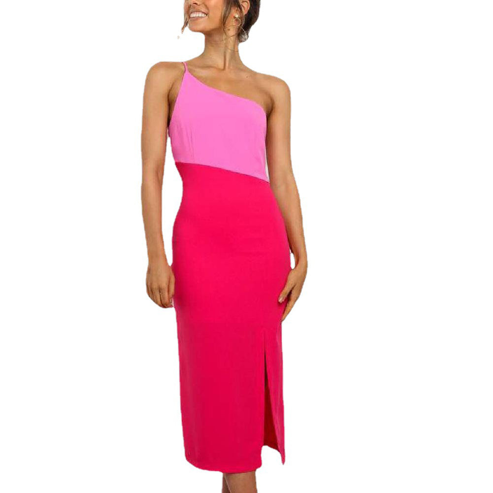 YESFASHION Women Sexy Sling Dress Off-shoulder Bodycon Dress