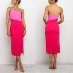 YESFASHION Women Sexy Sling Dress Off-shoulder Bodycon Dress