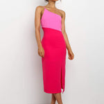 YESFASHION Women Sexy Sling Dress Off-shoulder Bodycon Dress