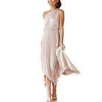 YESFASHION Sexy Dress Pleated Swing Party Nightclub Dress