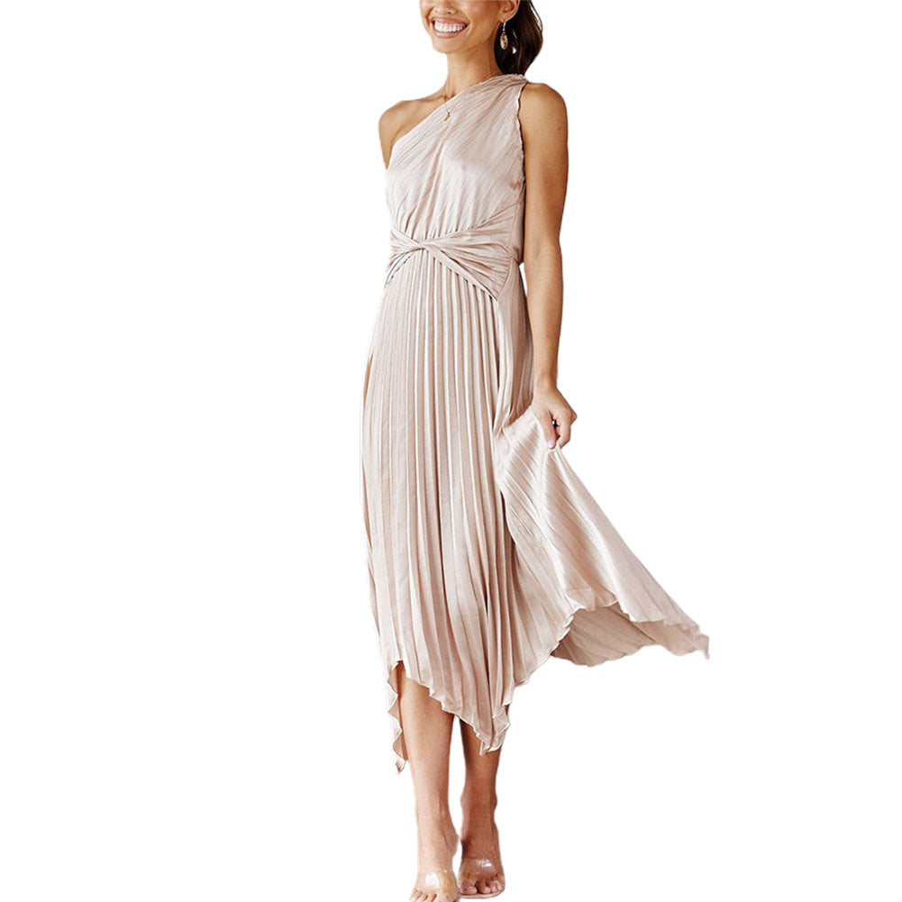 YESFASHION Sexy Dress Pleated Swing Party Nightclub Dress