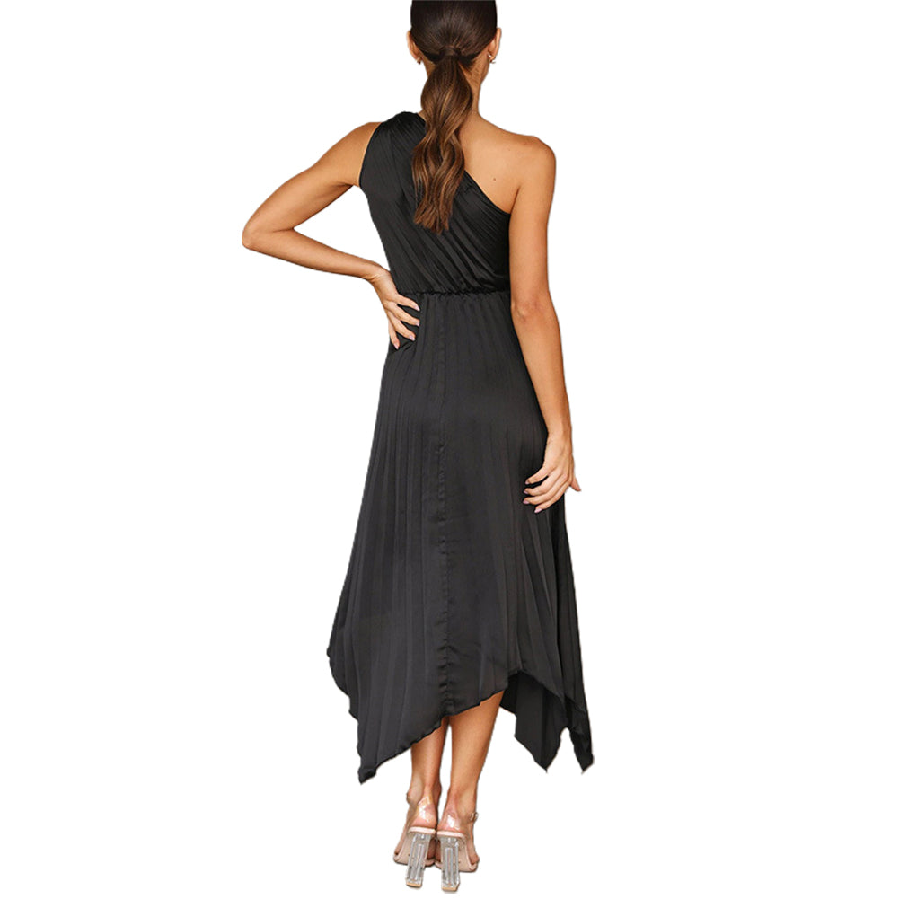 YESFASHION Sexy Dress Pleated Swing Party Nightclub Dress