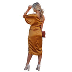 YESFASHION Sexy One Side Sleeve Irregular Skirt Dress