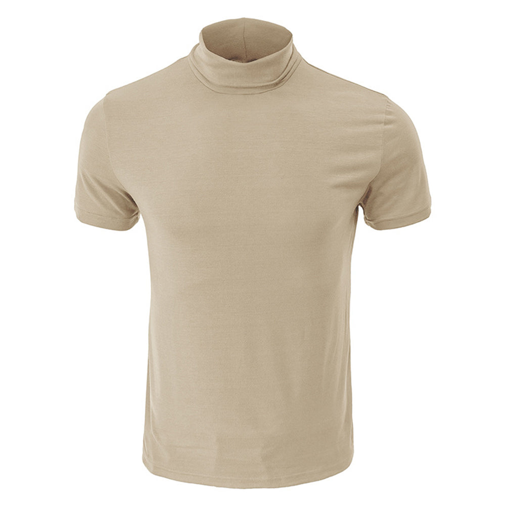 YESFASHION Men High-neck T-shirt Casual Shirt