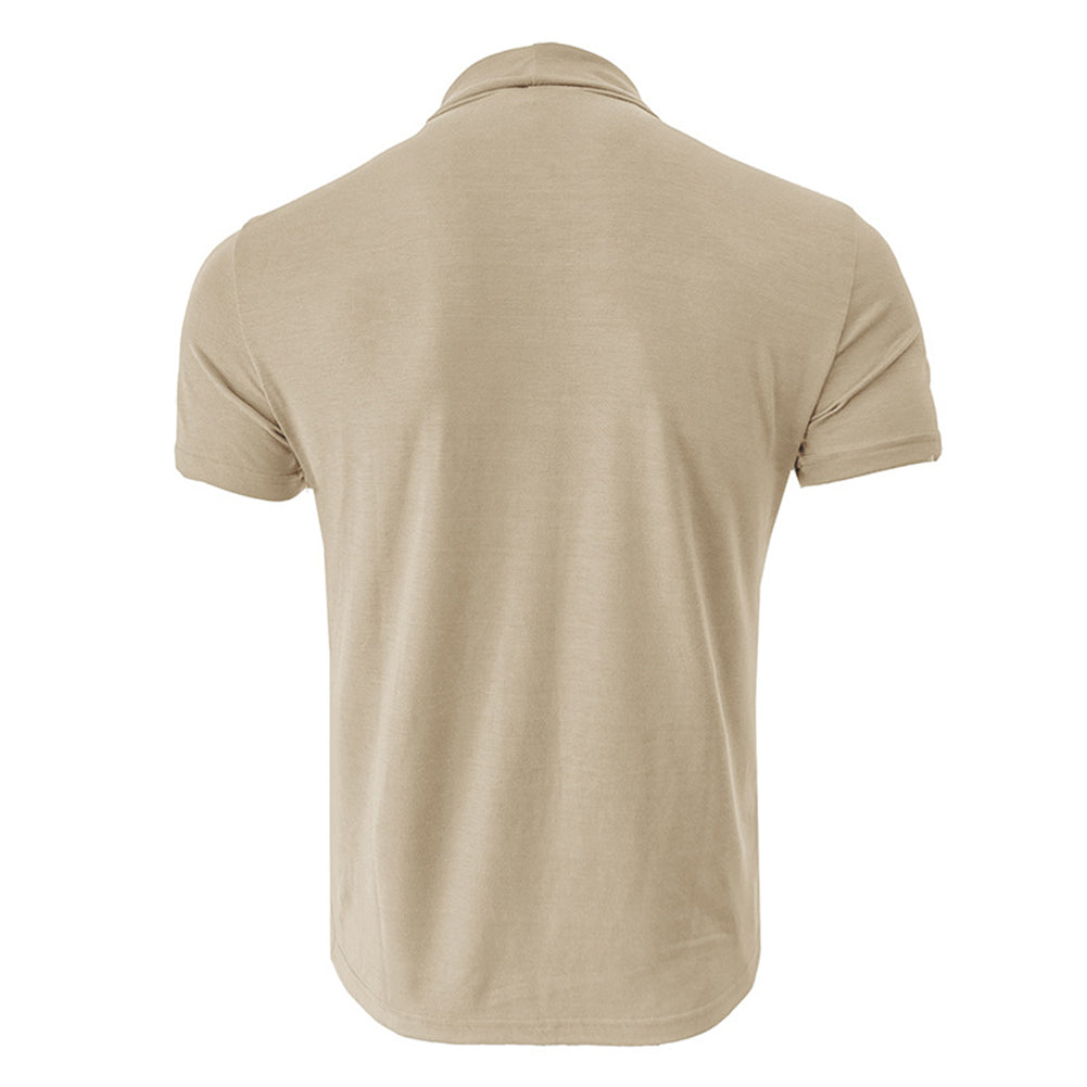 YESFASHION Men High-neck T-shirt Casual Shirt