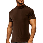 YESFASHION Men High-neck T-shirt Casual Shirt
