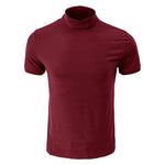 YESFASHION Men High-neck T-shirt Casual Shirt