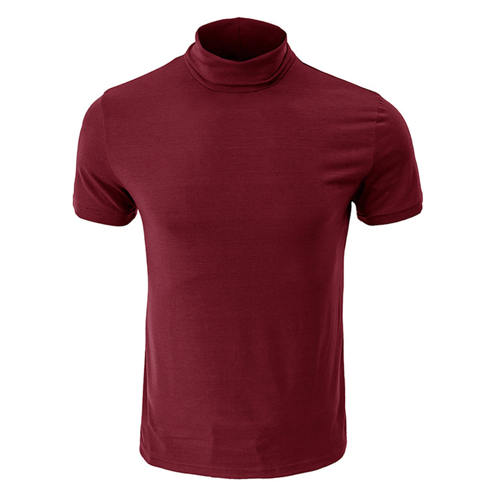 YESFASHION Men High-neck T-shirt Casual Shirt