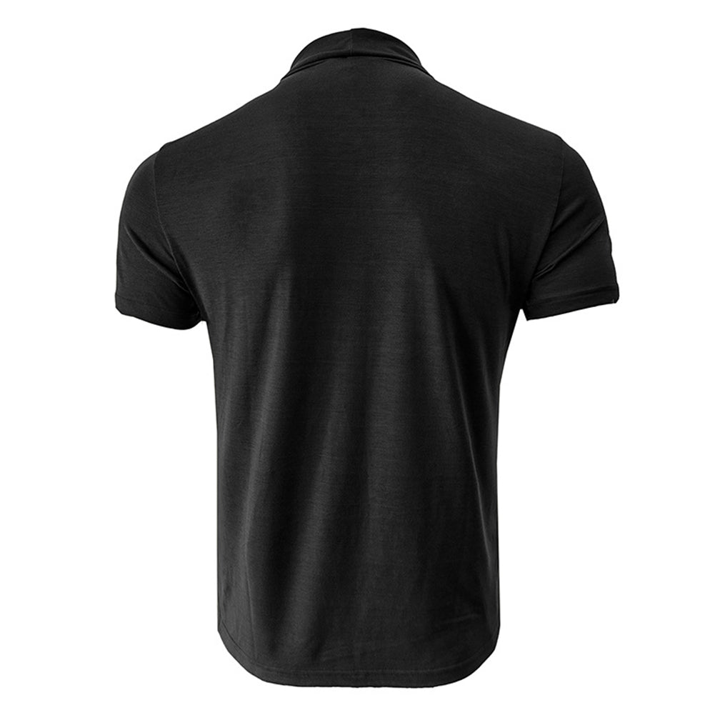 YESFASHION Men High-neck T-shirt Casual Shirt