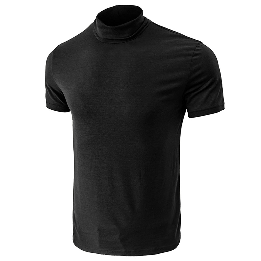 YESFASHION Men High-neck T-shirt Casual Shirt