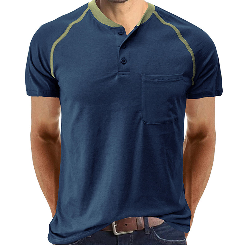 YESFASHION Men Henley Casual Shirt