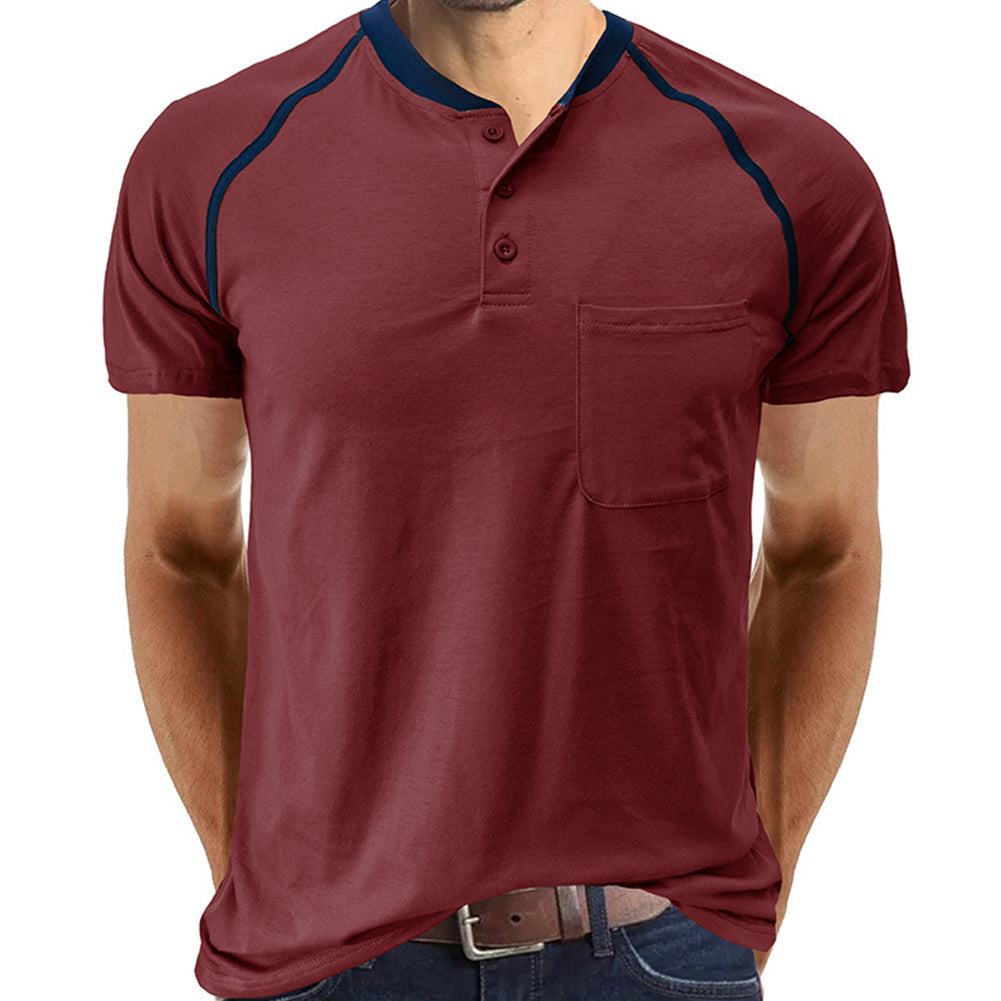 YESFASHION Men Henley Casual Shirt