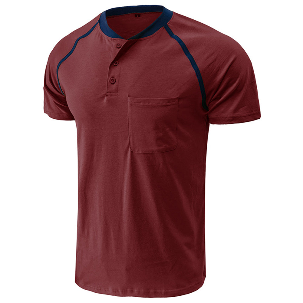 YESFASHION Men Henley Casual Shirt