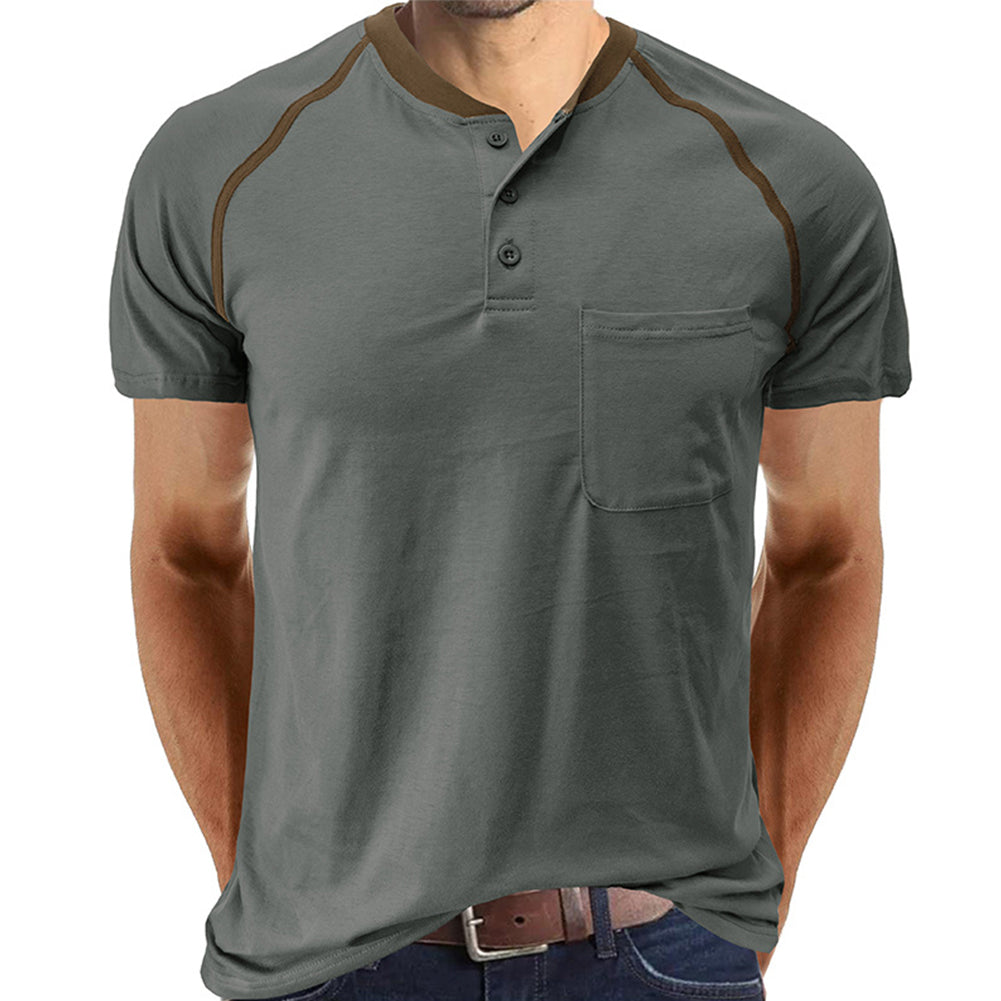 YESFASHION Men Henley Casual Shirt