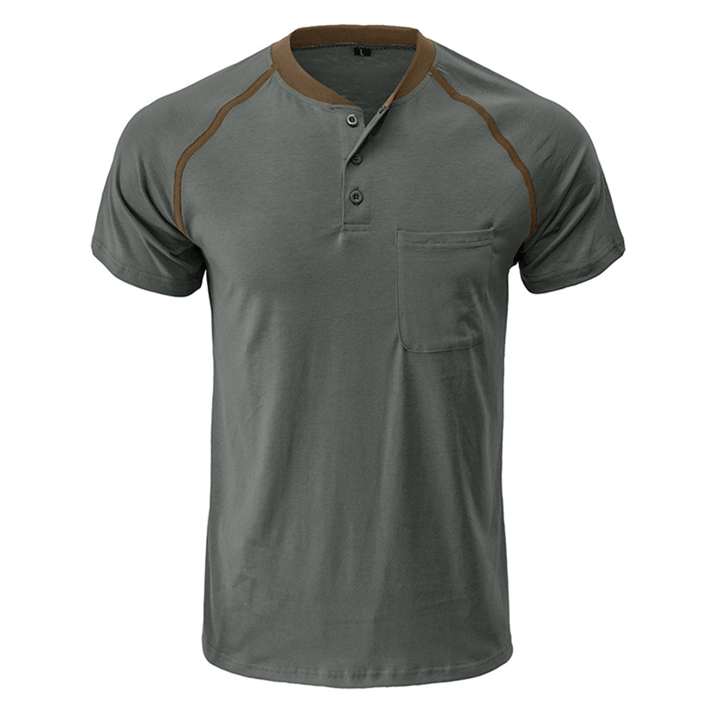 YESFASHION Men Henley Casual Shirt