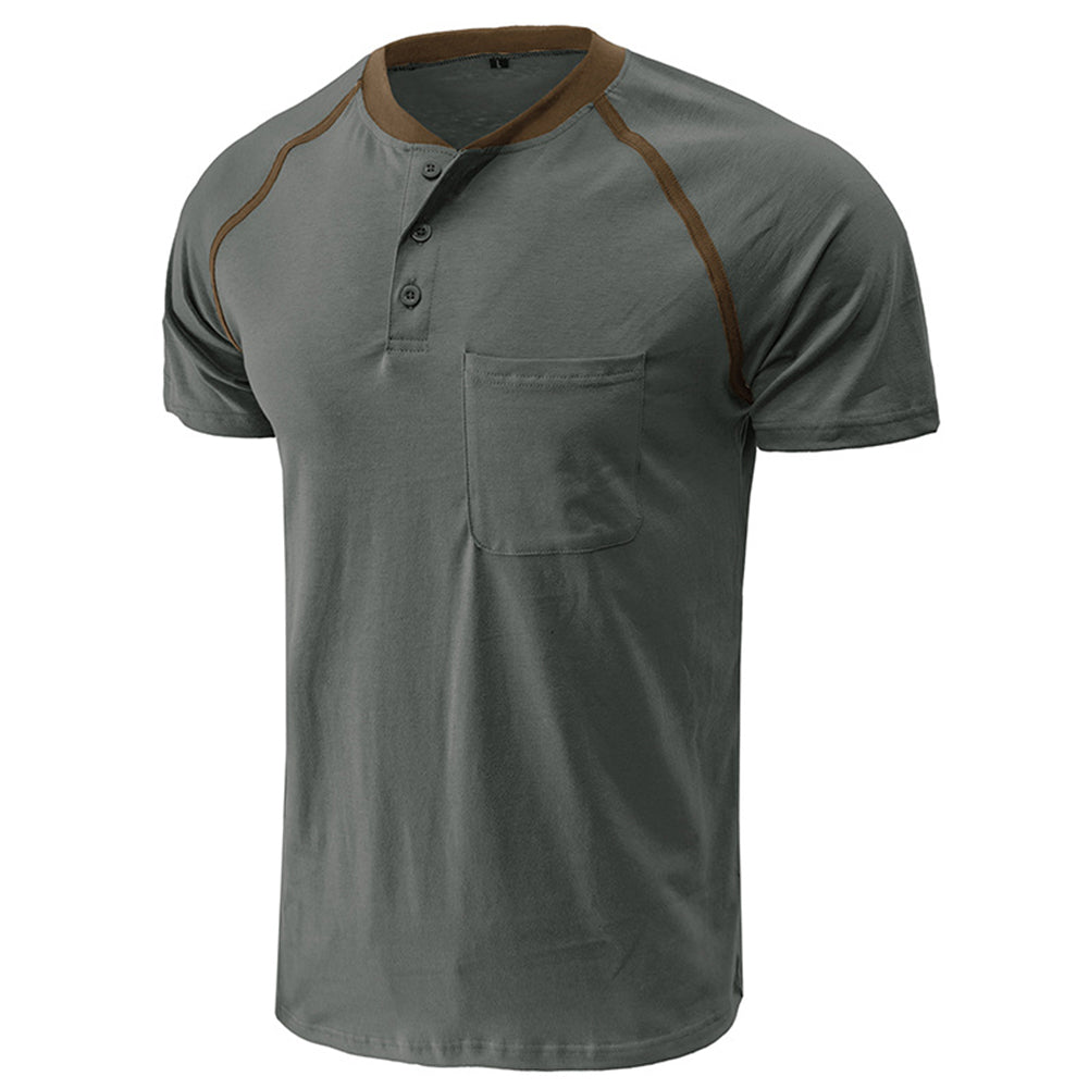 YESFASHION Men Henley Casual Shirt