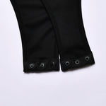 YESFASHION Women Slim Fit Bodysuit Square Neck Shirt Fashion Sexy Backless Tops