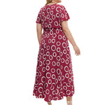 YESFASHION Women Summer New Print Short Sleeve Dress