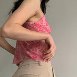 YESFASHION Floral Camisole V-neck Out Wear All-match Thin Vest Tops