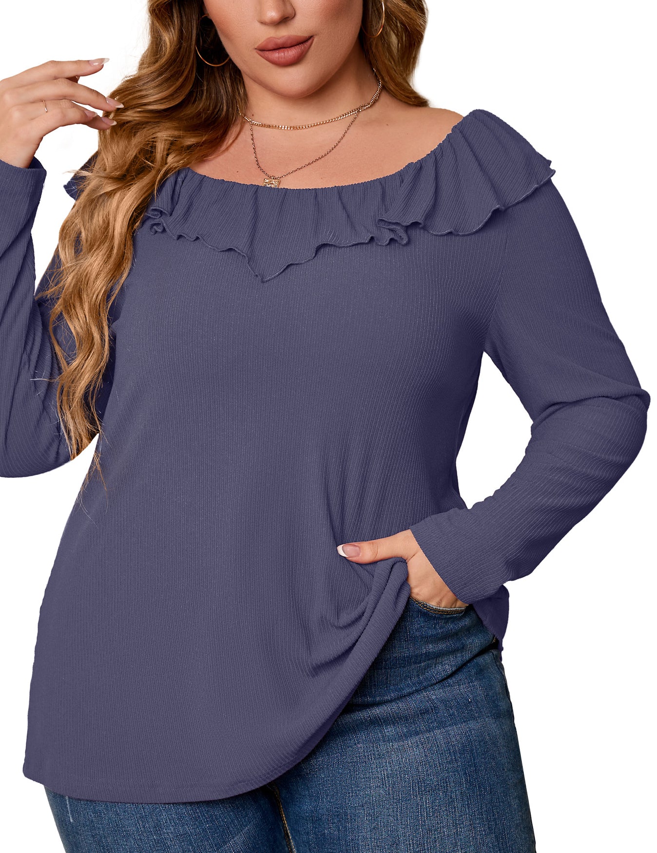 Women's Plus Size Long Sleeve T-Shirt