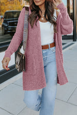 Women's Long Sleeve Cardigan Knit Jacket with Pockets
