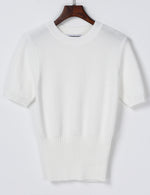 Women's Short Sleeve Sweater Knit Sweater