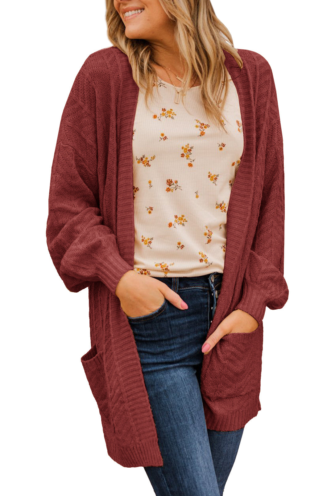 Women's Cardigan Chunky Knit Sweater Cardigan Jacket