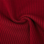 YESFASHION Womens Short Sleeve Polo Sweaters Ruffle Knit Tops Wine Red